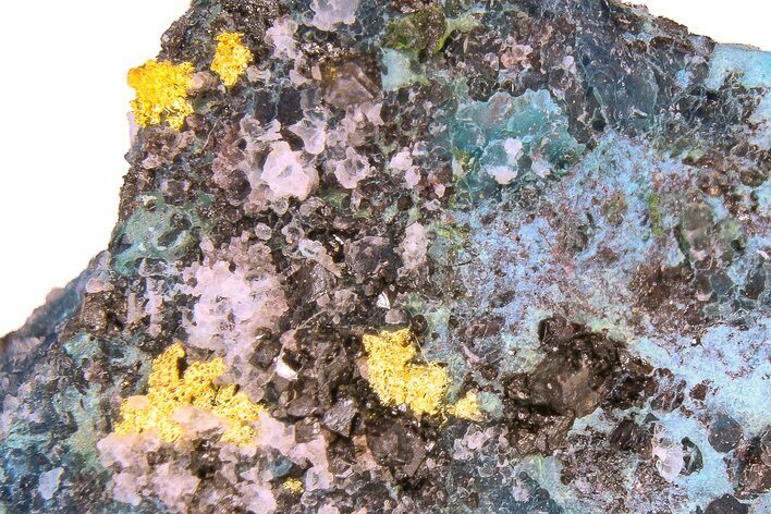 Native Gold in Shattuckite - Namibia #284490